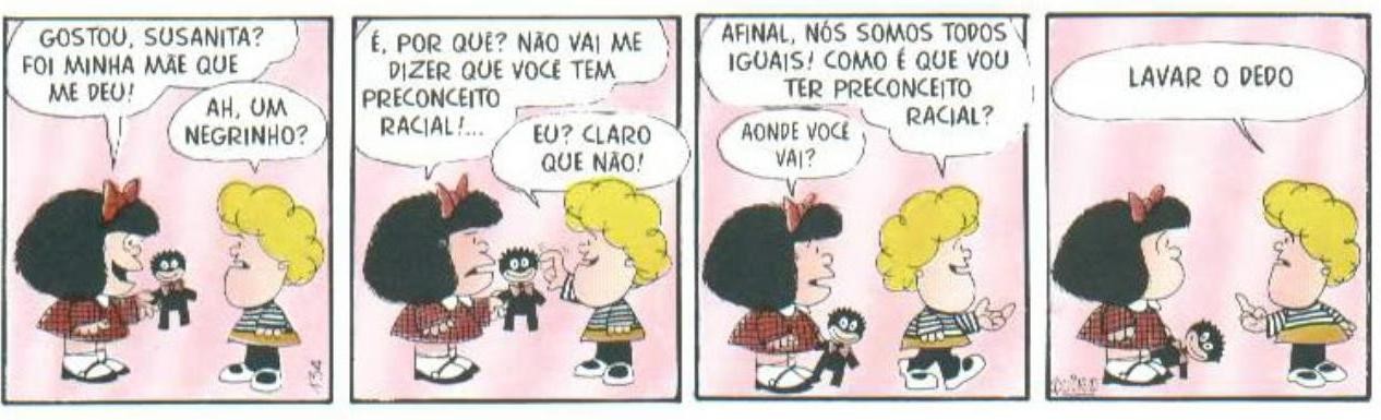 Reprodução Quino// Mafalda em questões raciais